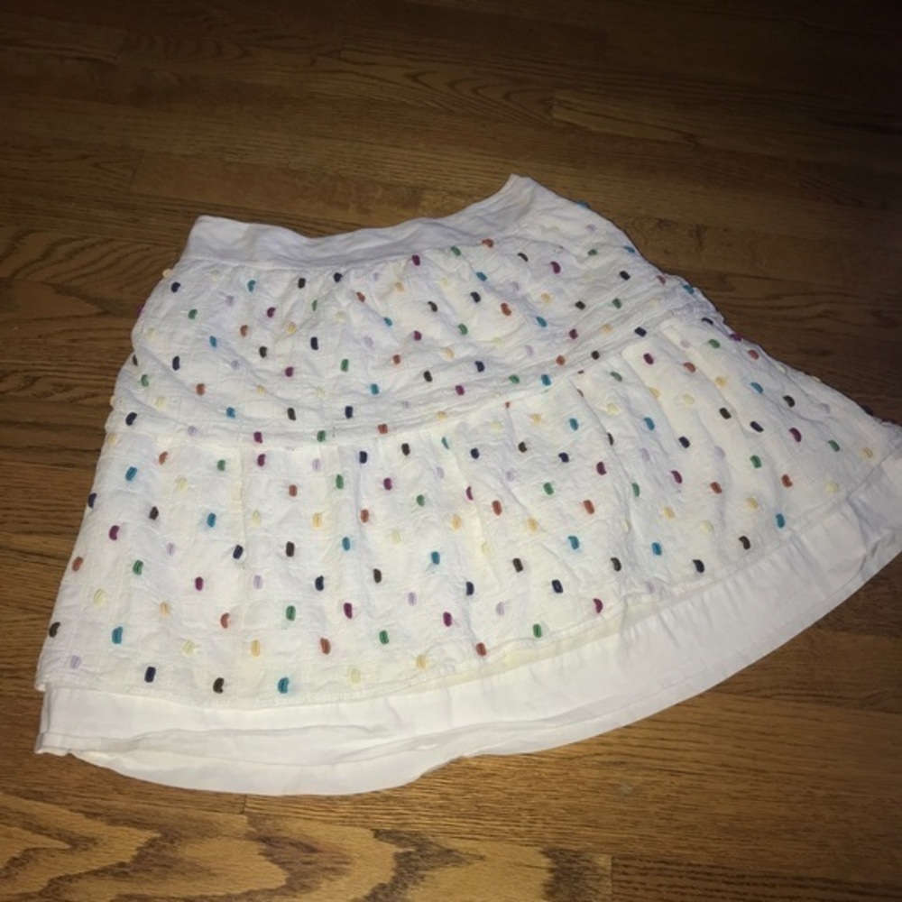 Anthropologie Floreat embroidered a‎ line skirt 0